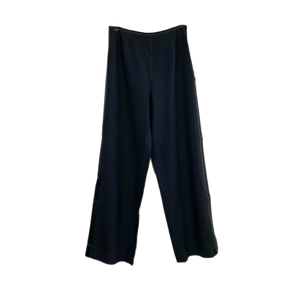 Randy Kemper Vintage Wool Tapered High Waist Side Striped Wide Leg Pants